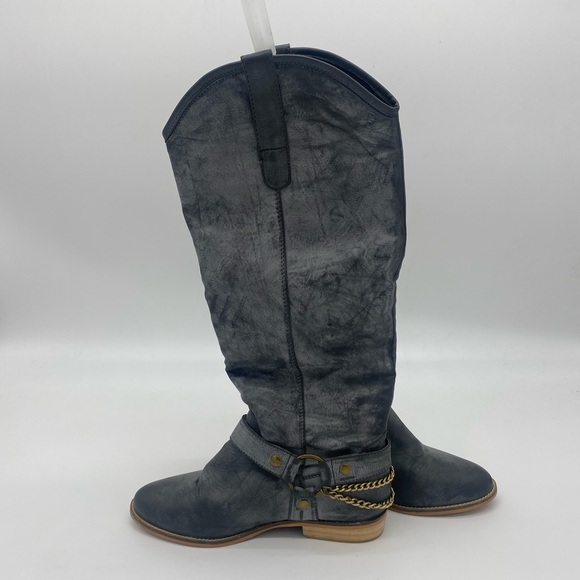 Very Volatile Gray Distressed Tall Boots - Picture 9 of 9